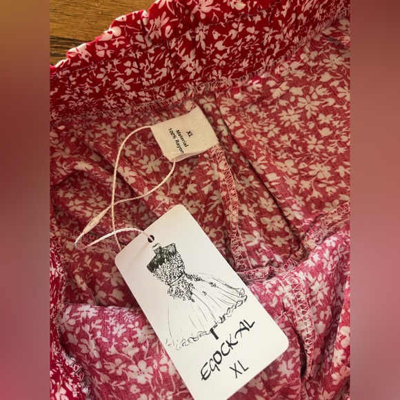 NWT EGOCKAL Floral Ruffle Hem Skort - Picture 4 of 7